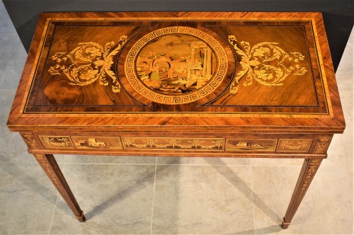 Table à Jeu Louis XVI, atelier de Giuseppe Maggiolini - Mobilier Style Louis XVI